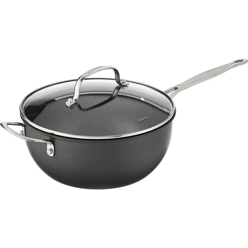 Cuisinart Chef's Classic Nonstick Hard-Anodized 4-Quart Chef's Pan with Helper Handle and Glass Cover - Luxio