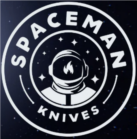 Spaceman Knives Logo - Luxio.com - Damascus Steel Knives